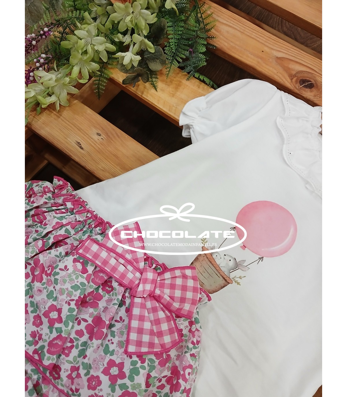 Conjunto niña de camiseta y braguita Penélope de Valentina bebés | ...