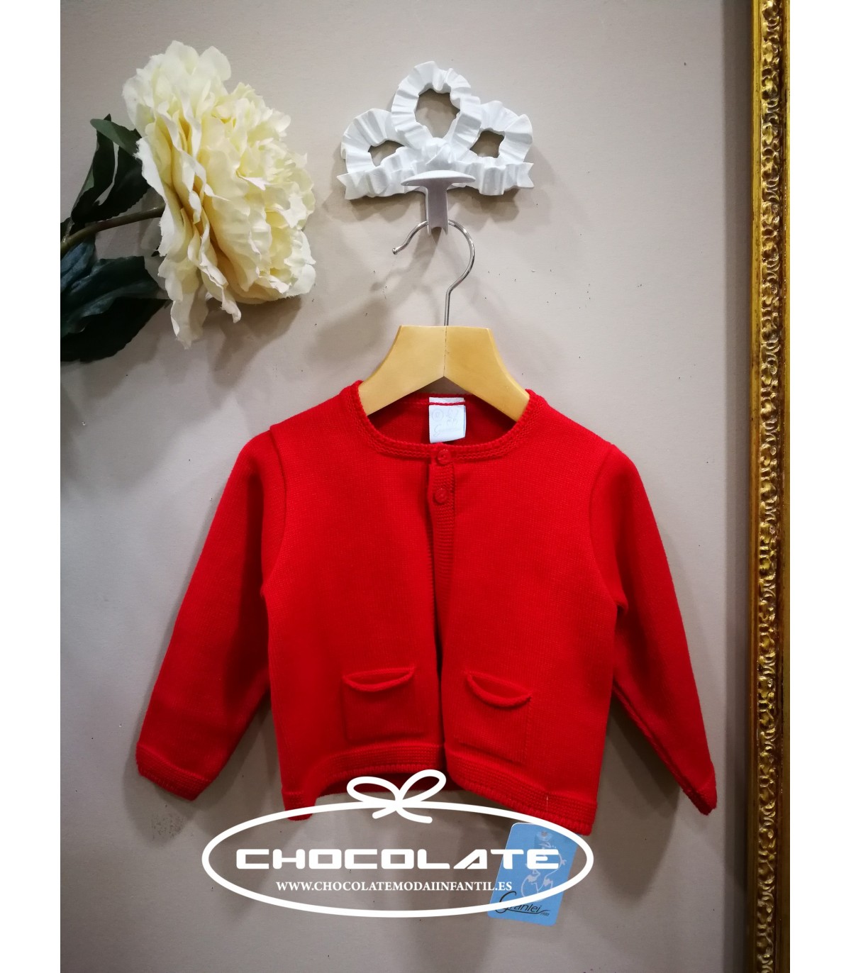 Chaqueta larga roja Granlei